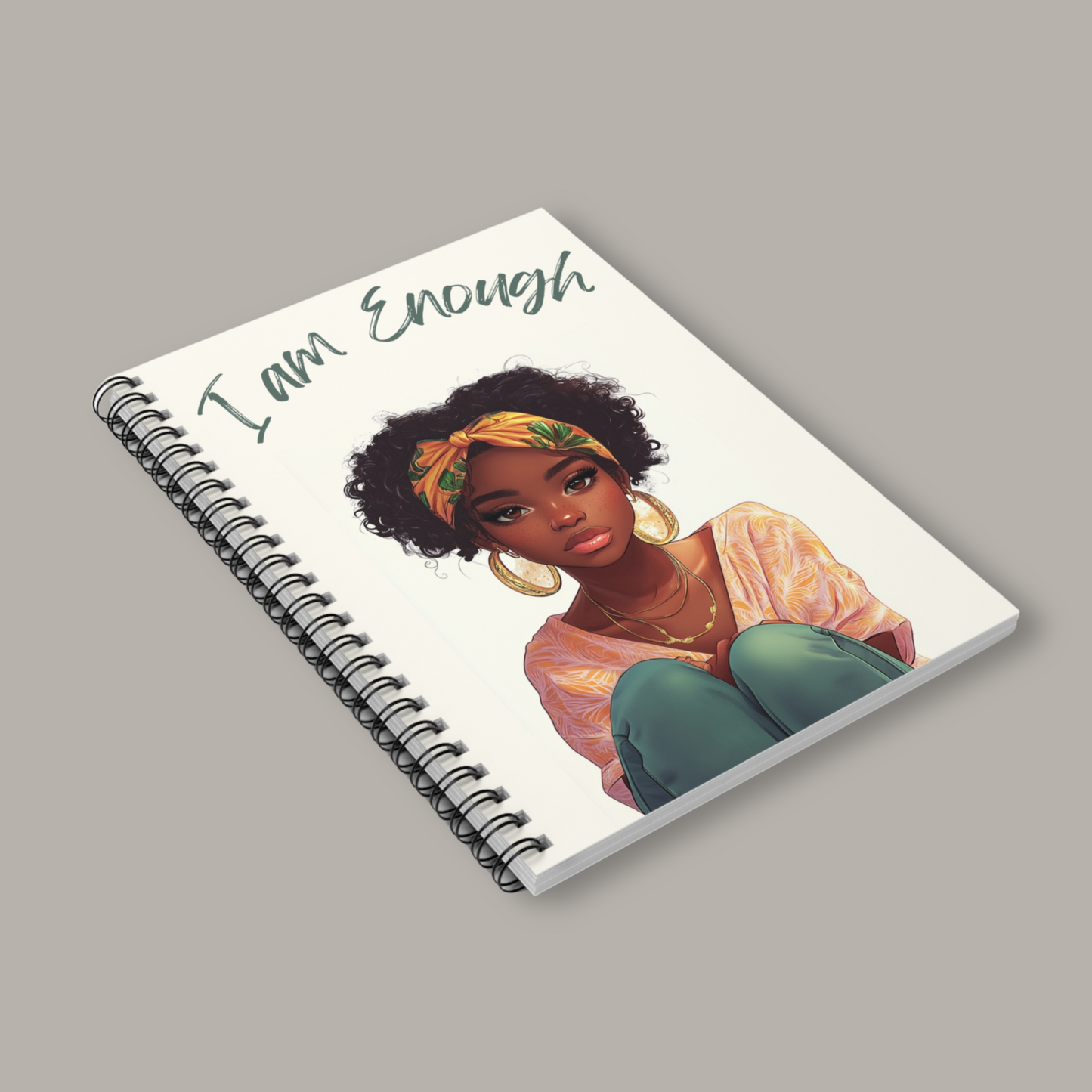 Jasmin | I Am Enough Spiral Notebook