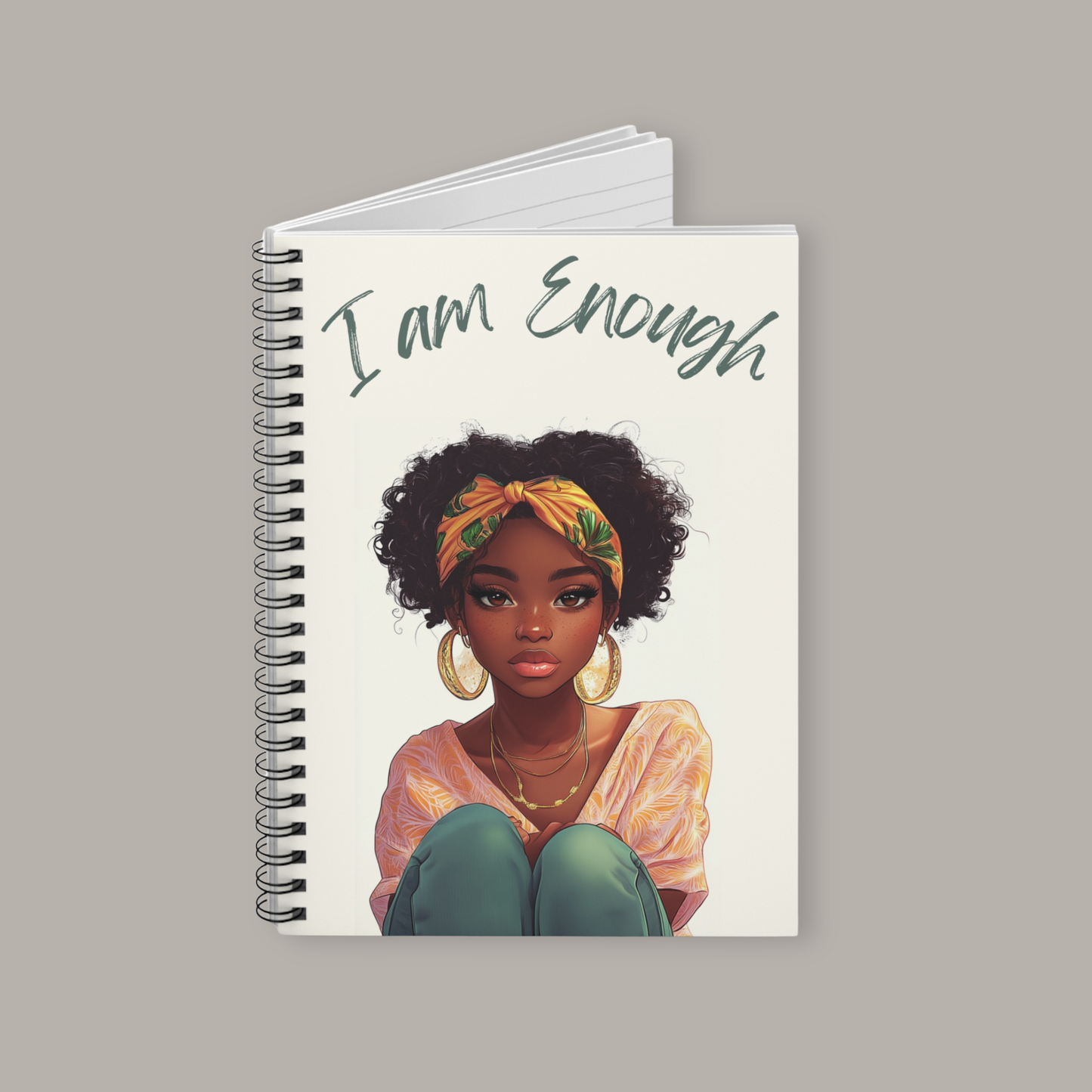 Jasmin | I Am Enough Spiral Notebook