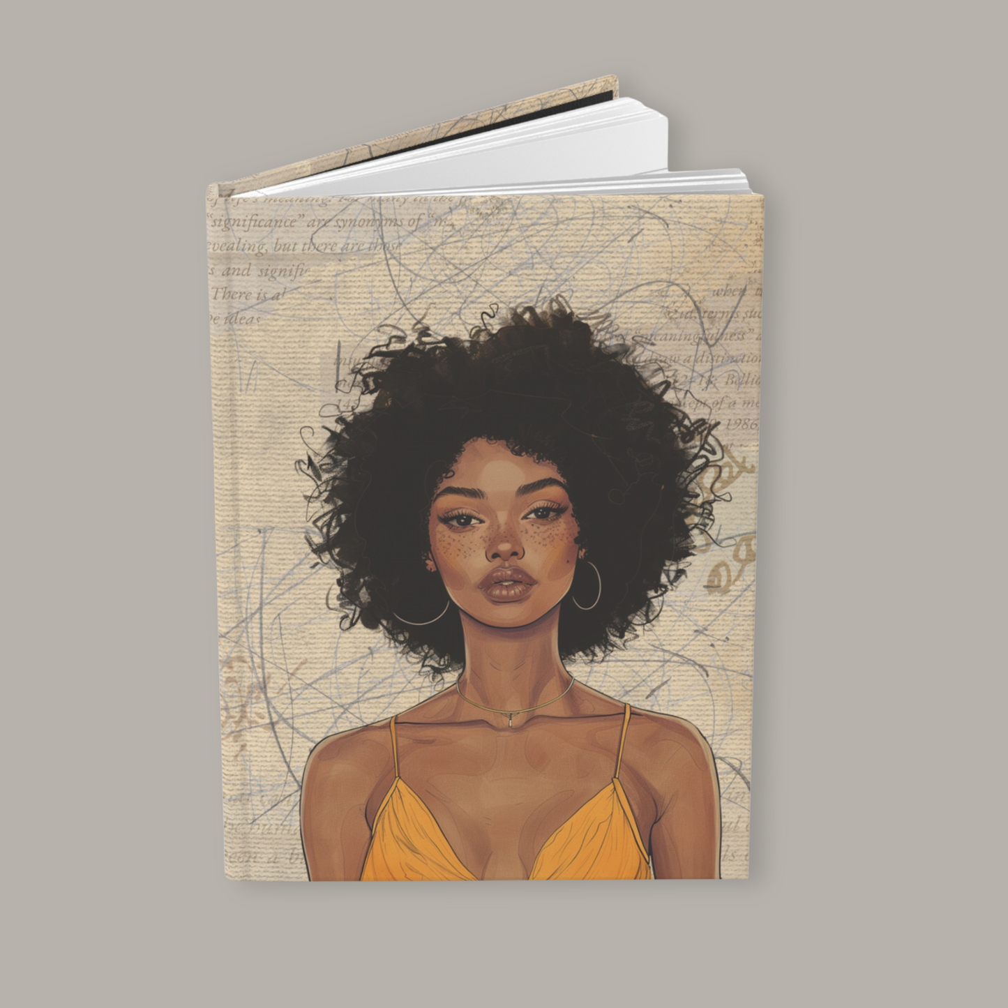 Golden Glow | Hardcover Blank Lined Journal Matte