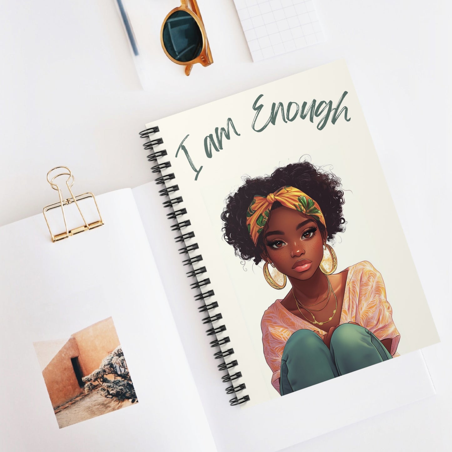 Jasmin | I Am Enough Spiral Notebook