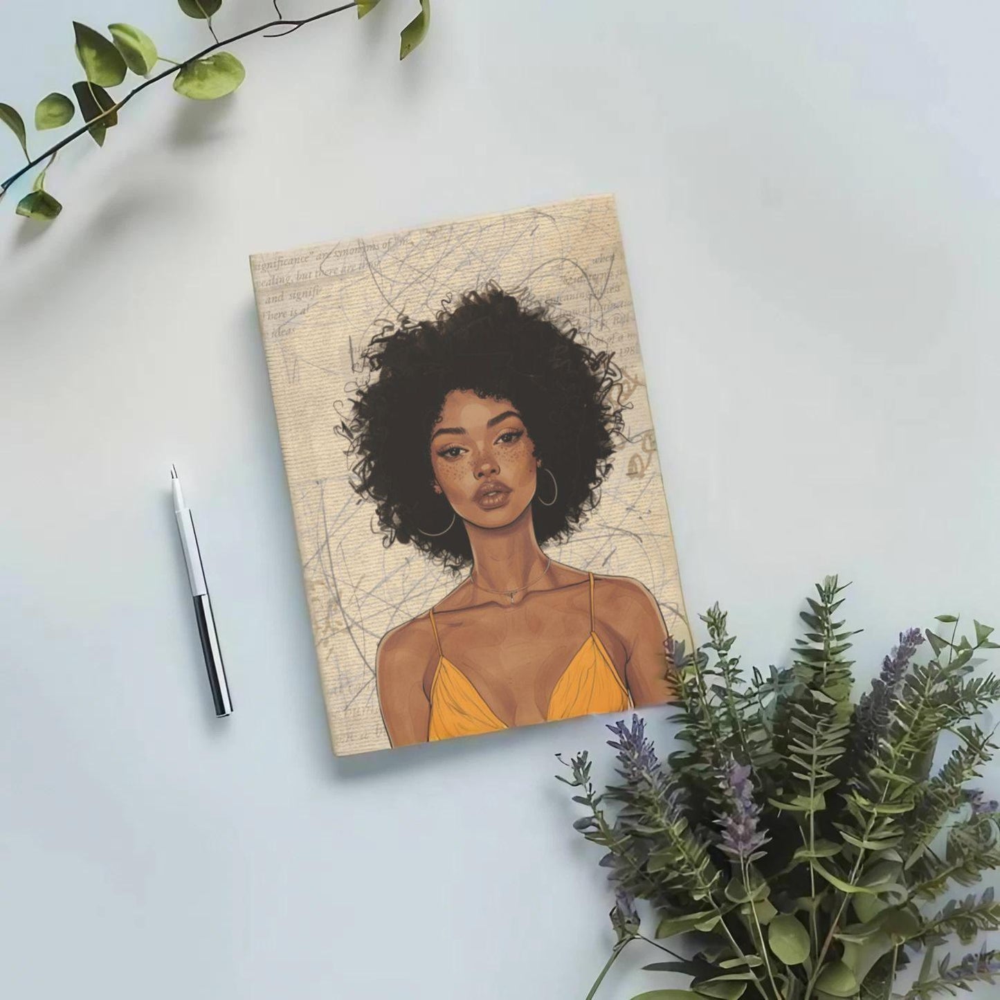 Golden Glow | Hardcover Blank Lined Journal Matte