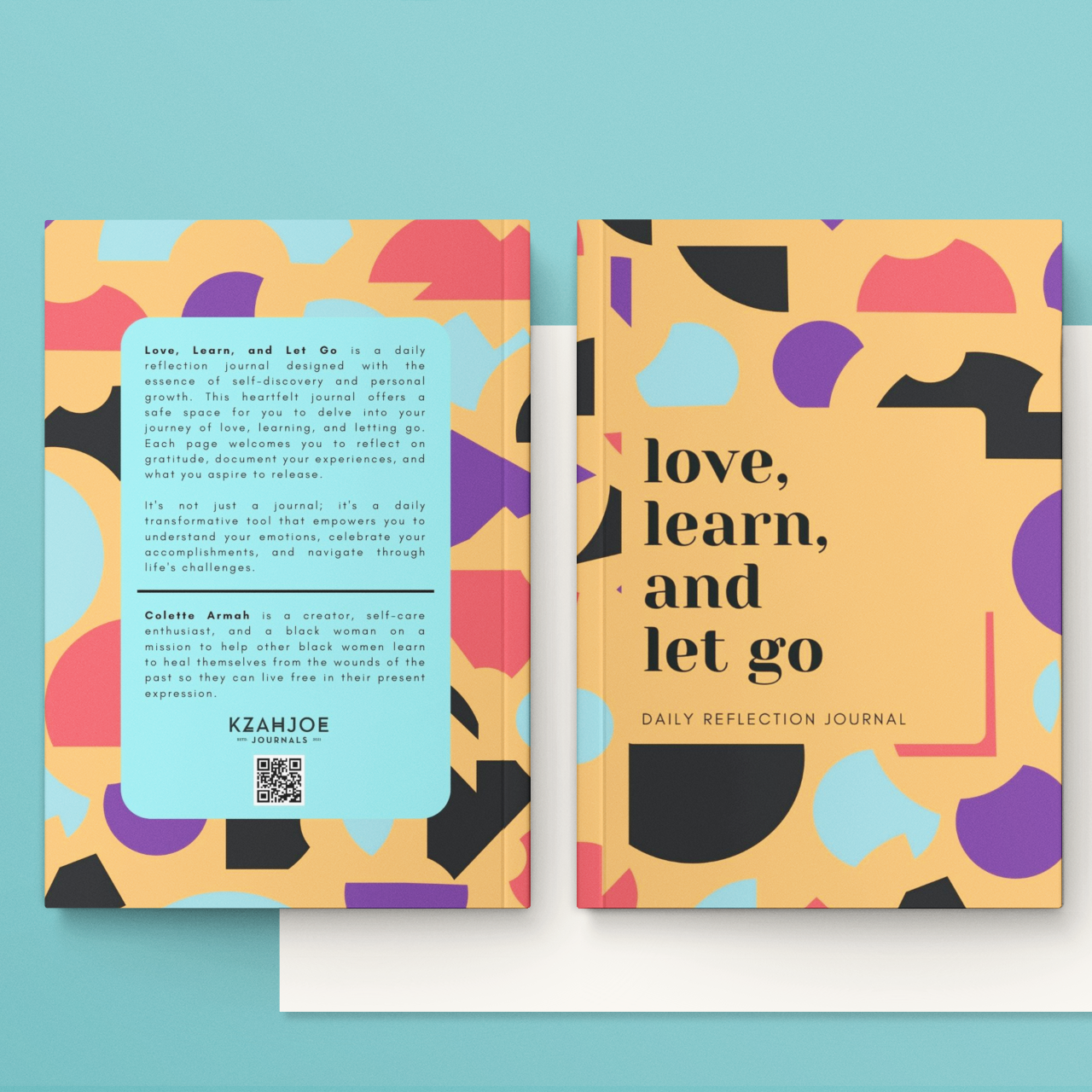 Large Geometric | Love, Learn, Let Go: Daily Reflection Journal