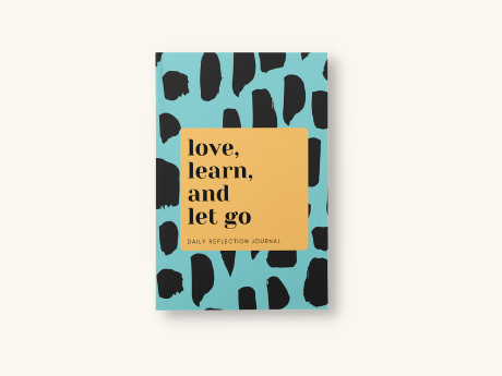 Teal & Black | Love, Learn, Let Go: Daily Reflection Journal for Self-Discovery and Personal Growth