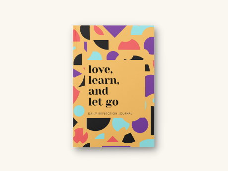 Large Geometric | Love, Learn, Let Go: Daily Reflection Journal for Self-Discovery and Personal Growth