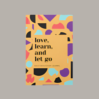 Large Geometric | Love, Learn, Let Go: Daily Reflection Journal