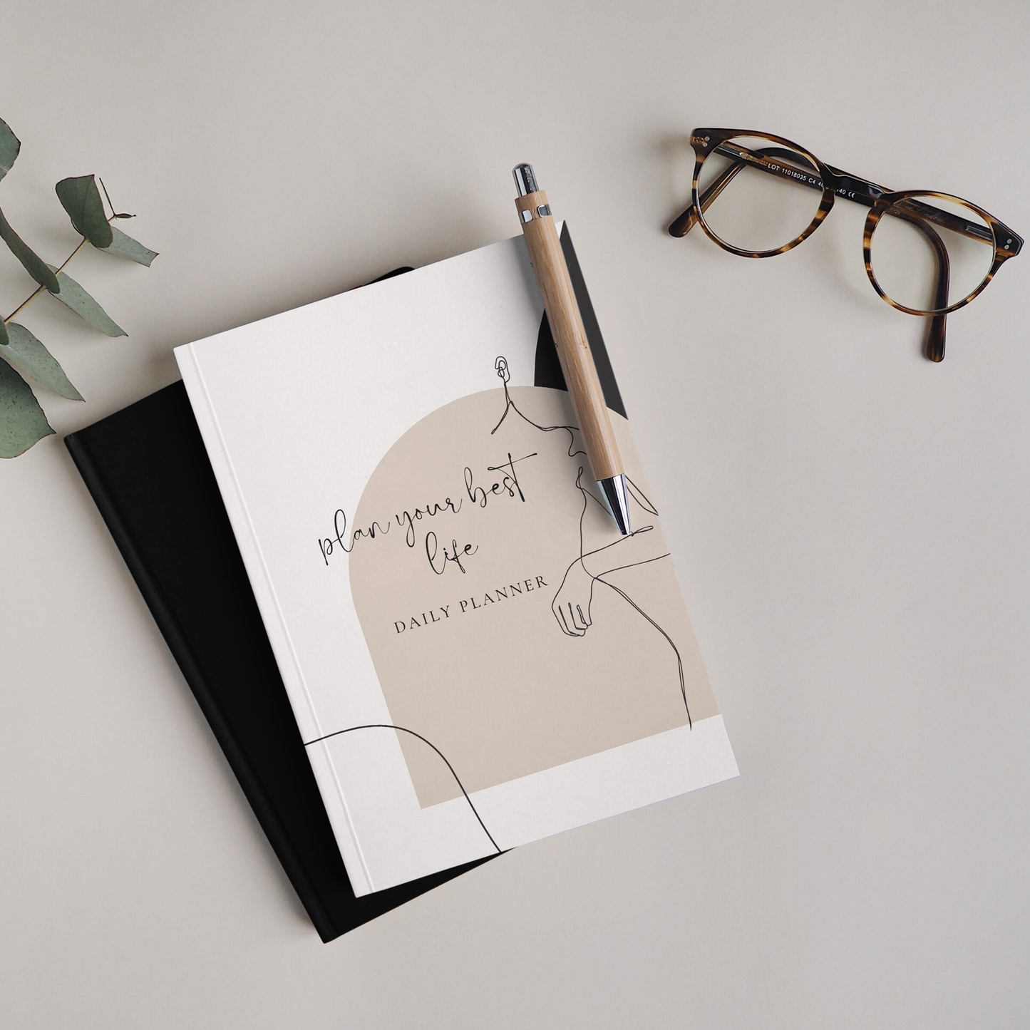 Line Art Figure | Plan Your Best Life: Daily Planner, Journal, and SMART Goal Tracker