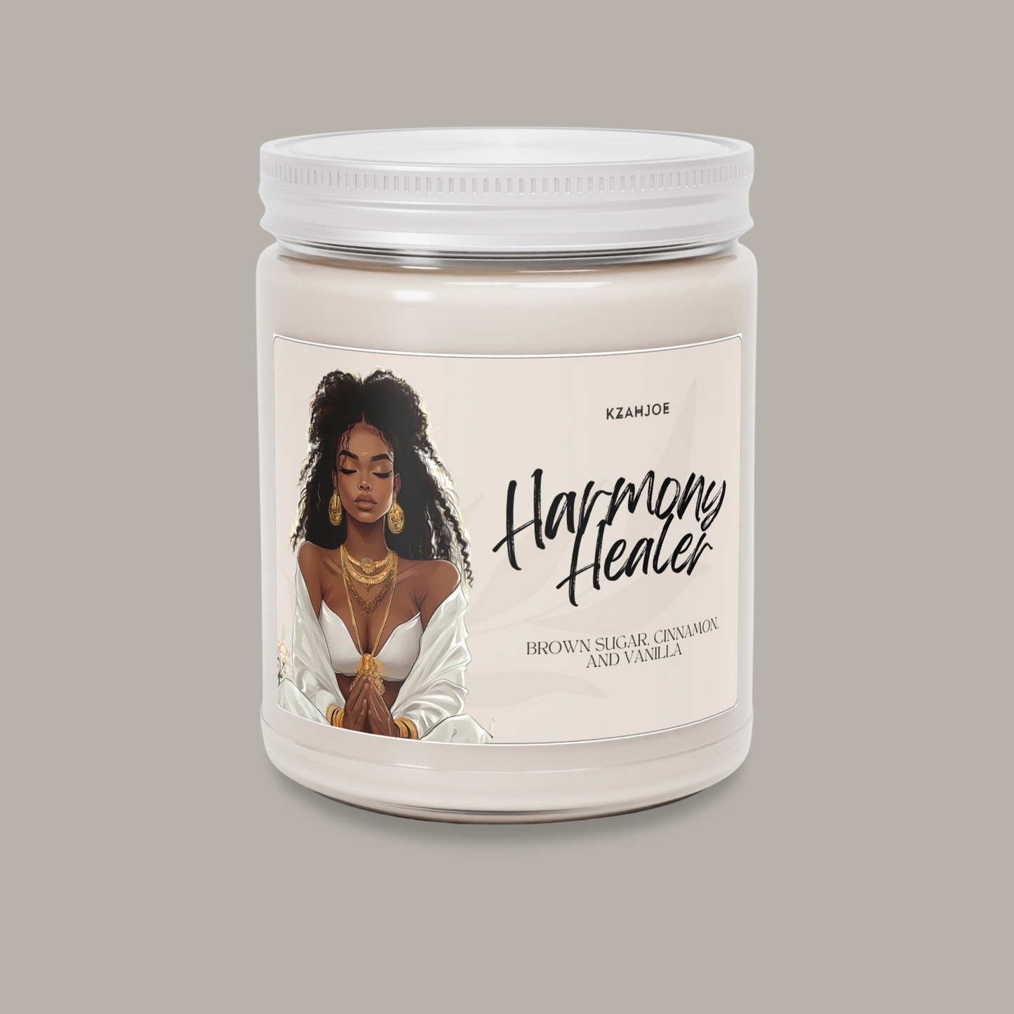 Harmony Healer | Brown Sugar & Cinnamon Scented Candle, 9oz