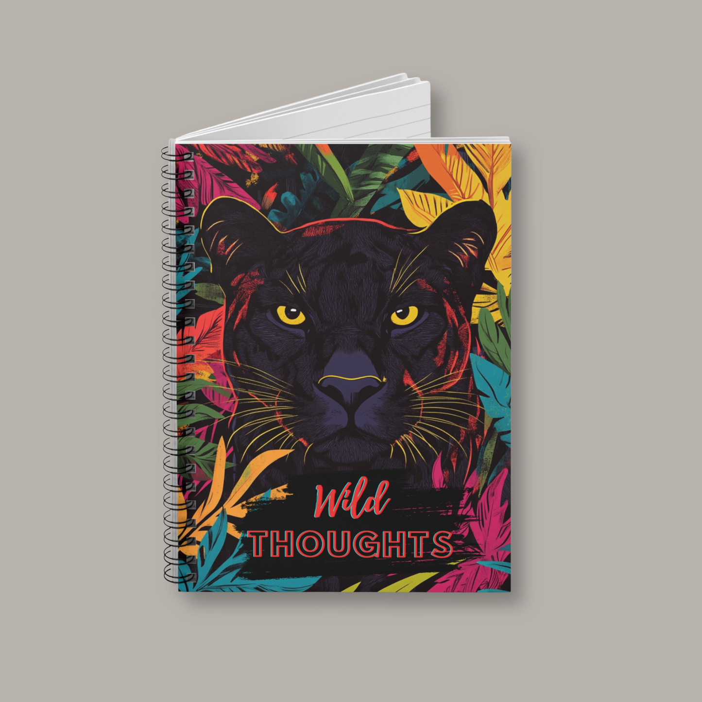 Wild Thoughts - Panther Spiral Notebook