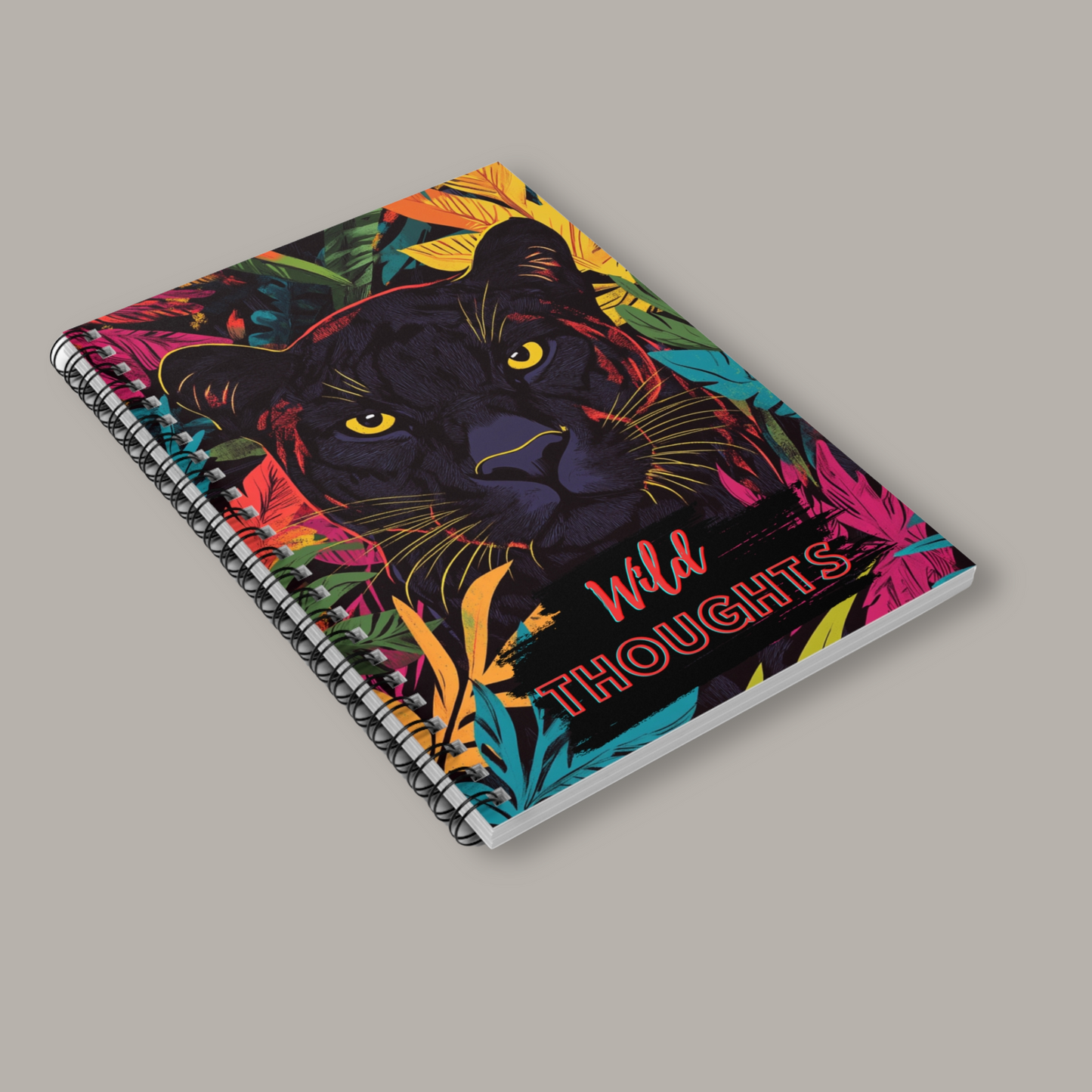 Wild Thoughts - Panther Spiral Notebook