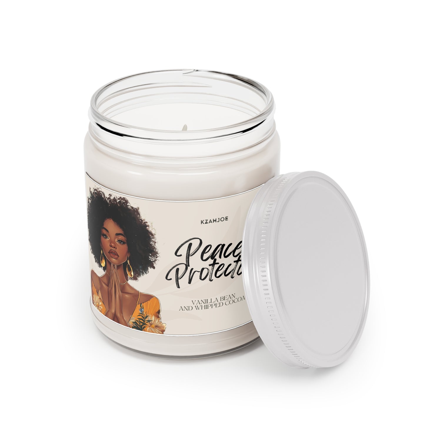 Peace Protector | Vanilla Bean & Whipped Cocoa Scented Candle, 9oz