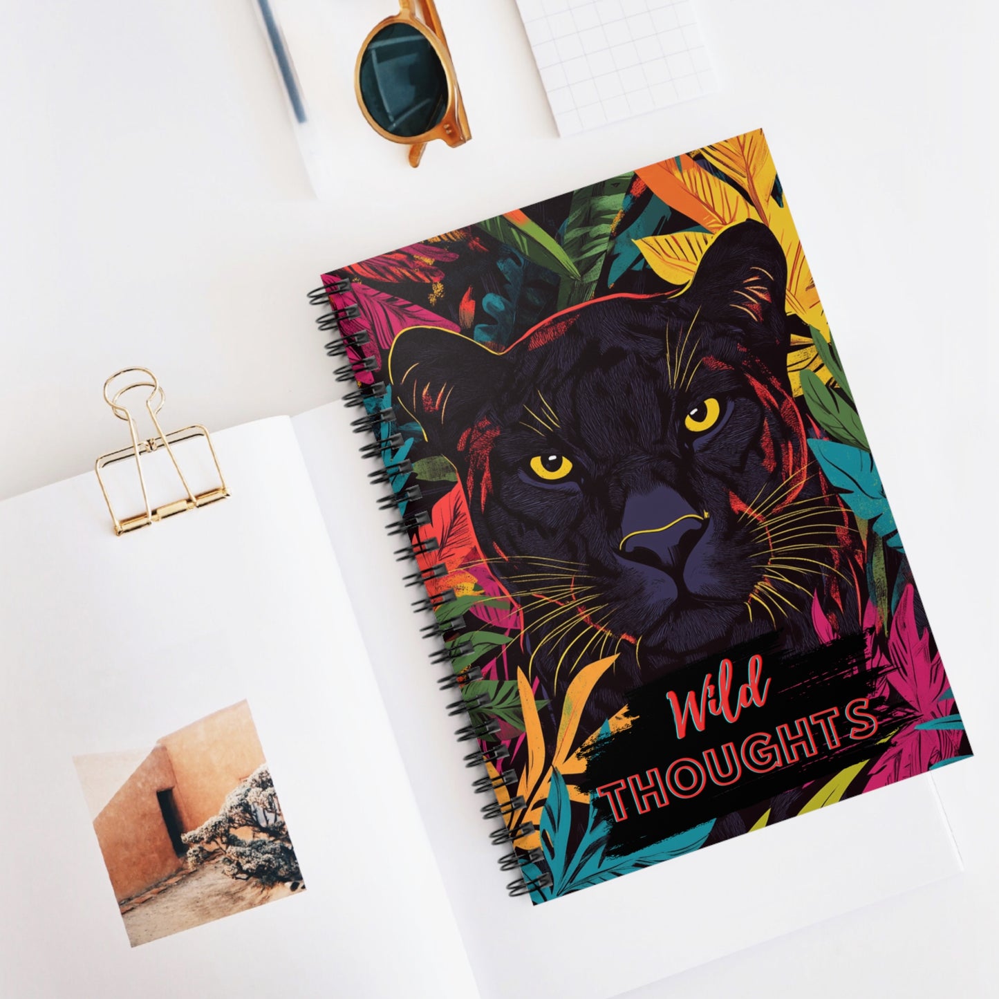 Wild Thoughts - Panther Spiral Notebook