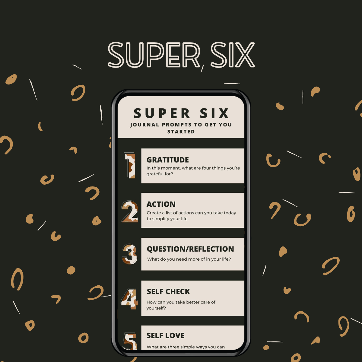 Super Six Journal Prompts