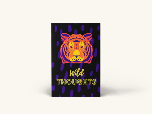 Tiger | Wild Thoughts Blank Journal | 200 Pages, 6"x9" Lined/Dot Grid