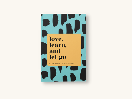 "Teal & Black" Love, Learn, Let Go: Daily Reflection Journal for Self-Discovery and Personal Growth